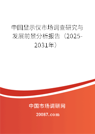 中国显示仪市场调查研究与发展前景分析报告（2025-2031年）