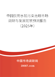 中国饮用水铅污染治理市场调研与发展前景预测报告(2025年) 中国饮用水铅污染治理市场调研与发展前景预测报告(2025年)