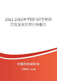2012-2016年中国PBT专项研究及发展前景分析报告 2012-2016年中国PBT专项研究及发展前景分析报告