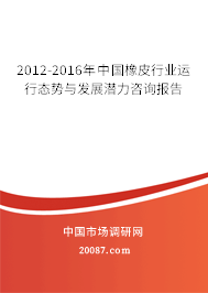 2012-2016年中国橡皮行业运行态势与发展潜力咨询报告