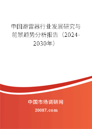 中国避雷器行业发展研究与前景趋势分析报告(2024-2030年) 中国避雷器行业发展研究与前景趋势分析报告(2024-2030年)