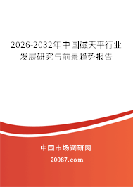 2026-2032年中国磁天平行业发展研究与前景趋势报告 2026-2032年中国磁天平行业发展研究与前景趋势报告