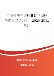 中国分子光谱行业现状调研与前景趋势分析(2025-2031年) 中国分子光谱行业现状调研与前景趋势分析(2025-2031年)