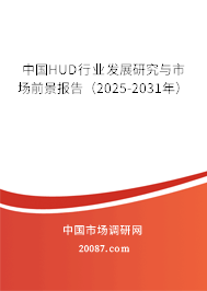 中国HUD行业发展研究与市场前景报告(2025-2031年) 中国HUD行业发展研究与市场前景报告(2025-2031年)