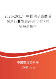 2025-2031年中国离子表面活性剂行业发展调研与市场前景预测报告