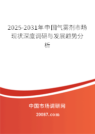2025-2031年中国气雾剂市场现状深度调研与发展趋势分析