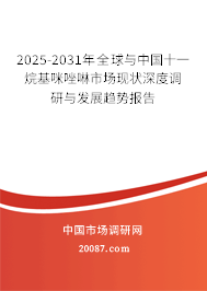 2025-2031年全球与中国十一烷基咪唑啉市场现状深度调研与发展趋势报告