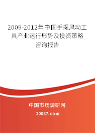 2009-2012年中国手提风动工具产业运行形势及投资策略咨询报告