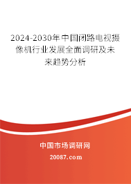 2024-2030年中国闭路电视摄像机行业发展全面调研及未来趋势分析