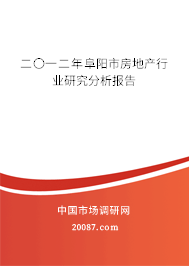 二〇一二年阜阳市房地产行业研究分析报告