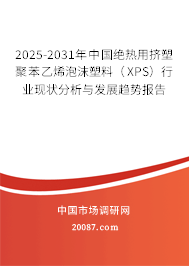 2025-2031年中国绝热用挤塑聚苯乙烯泡沫塑料（XPS）行业现状分析与发展趋势报告