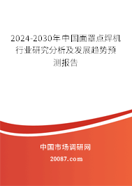2024-2030年中国面罩点焊机行业研究分析及发展趋势预测报告 2024-2030年中国面罩点焊机行业研究分析及发展趋势预测报告