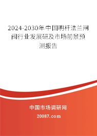 2024-2030年中国明杆法兰闸阀行业发展研及市场前景预测报告