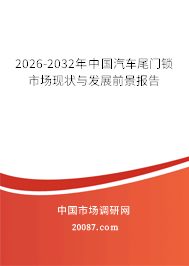 2026-2032年中国汽车尾门锁市场现状与发展前景报告