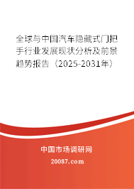 全球与中国汽车隐藏式门把手行业发展现状分析及前景趋势报告（2025-2031年）