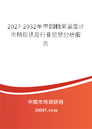 2027-2032年中国糖果温度计市场现状及行业前景分析报告