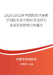 2026-2032年中国智能汽车数字钥匙系统市场现状调研与发展前景趋势分析报告