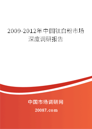 2009-2012年中国钛白粉市场深度调研报告