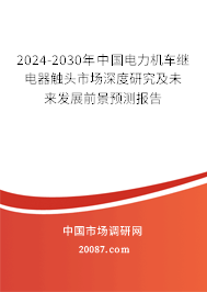 2024-2030年中国电力机车继电器触头市场深度研究及未来发展前景预测报告