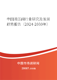 中国液压阀行业研究及发展趋势报告(2024-2030年) 中国液压阀行业研究及发展趋势报告(2024-2030年)