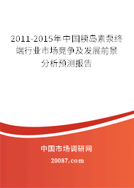 2011-2015年中国胰岛素泵终端行业市场竞争及发展前景分析预测报告