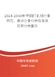 2024-2030年中国打孔机行业研究、重点企业分析及发展前景分析报告