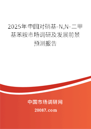 2025年中国对硝基-N,N-二甲基苯胺市场调研及发展前景预测报告
