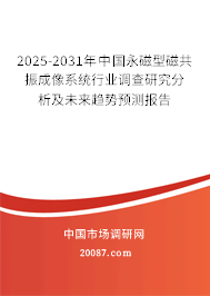 2025-2031年中国永磁型磁共振成像系统行业调查研究分析及未来趋势预测报告