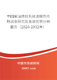 中国柴油喷射系统清理剂市场调查研究及发展前景分析报告（2026-2032年）