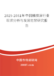 2025-2031年中国触摸屏行业现状分析与发展前景研究报告