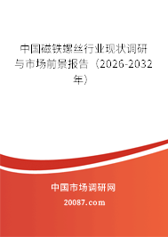 中国磁铁螺丝行业现状调研与市场前景报告(2026-2032年) 中国磁铁螺丝行业现状调研与市场前景报告(2026-2032年)