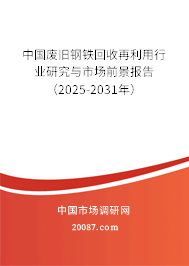 中国废旧钢铁回收再利用行业研究与市场前景报告(2025-2031年) 中国废旧钢铁回收再利用行业研究与市场前景报告(2025-2031年)