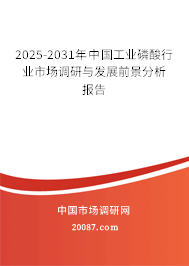 2025-2031年中国工业磷酸行业市场调研与发展前景分析报告 2025-2031年中国工业磷酸行业市场调研与发展前景分析报告
