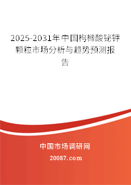2025-2031年中国枸橼酸铋钾颗粒市场分析与趋势预测报告