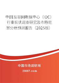 中国互联网数据中心(IDC)行业现状调查研究及市场前景分析预测报告(2025版) 中国互联网数据中心(IDC)行业现状调查研究及市场前景分析预测报告(2025版)