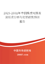 2025-2031年中国集成电路发展现状分析与前景趋势预测报告