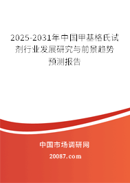 2025-2031年中国甲基格氏试剂行业发展研究与前景趋势预测报告