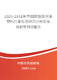 2025-2031年中国聚氨酯泡沫塑料行业现状研究分析及发展趋势预测报告