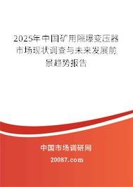 2025年中国矿用隔爆变压器市场现状调查与未来发展前景趋势报告
