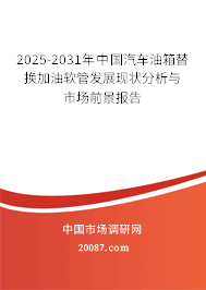 2025-2031年中国汽车油箱替换加油软管发展现状分析与市场前景报告 2025-2031年中国汽车油箱替换加油软管发展现状分析与市场前景报告