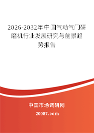 2026-2032年中国气动气门研磨机行业发展研究与前景趋势报告