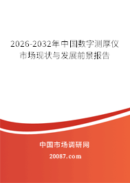 2026-2032年中国数字测厚仪市场现状与发展前景报告 2026-2032年中国数字测厚仪市场现状与发展前景报告