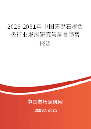 2025-2031年中国天然石墨负极行业发展研究与前景趋势报告