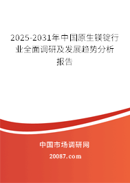 2025-2031年中国原生镁锭行业全面调研及发展趋势分析报告