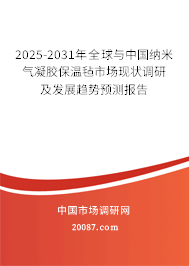 2025-2031年全球与中国纳米气凝胶保温毡市场现状调研及发展趋势预测报告