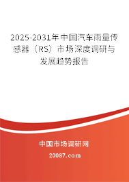 2025-2031年中国汽车雨量传感器(RS)市场深度调研与发展趋势报告 2025-2031年中国汽车雨量传感器(RS)市场深度调研与发展趋势报告