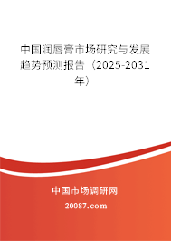 中国润唇膏市场研究与发展趋势预测报告（2025-2031年）