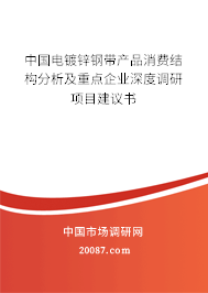 中国电镀锌钢带产品消费结构分析及重点企业深度调研项目建议书
