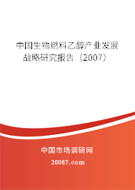 中国生物燃料乙醇产业发展战略研究报告（2007）