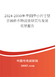 2024-2030年中国中小尺寸显示器件市场调查研究与发展前景报告